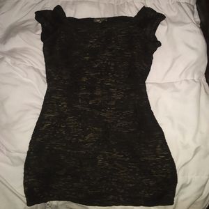 Brat star brand black and gold dress.
